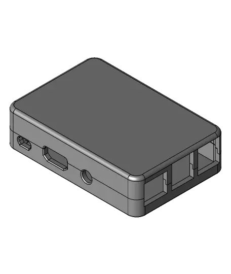 Customizable Raspberry Pi 3B+ case (screwless) — modelo 3D