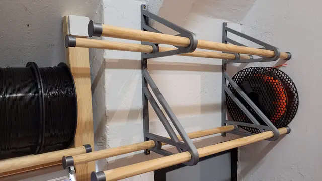 Filament Spool Shelf system - V2 — modelo 3D