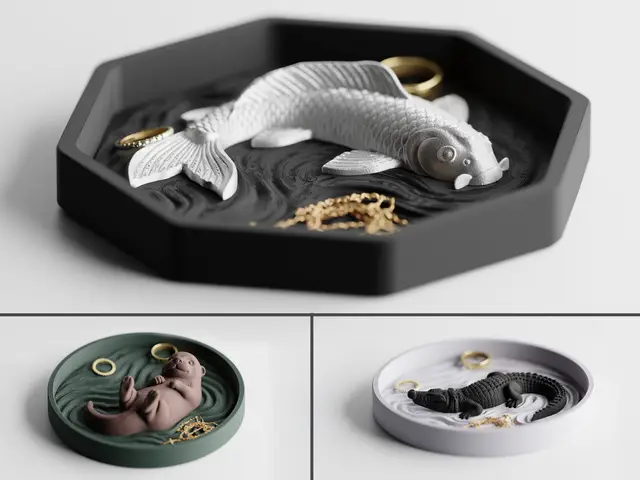 Koiya – Sculpted scale. Octagonal frame. — modelo 3D