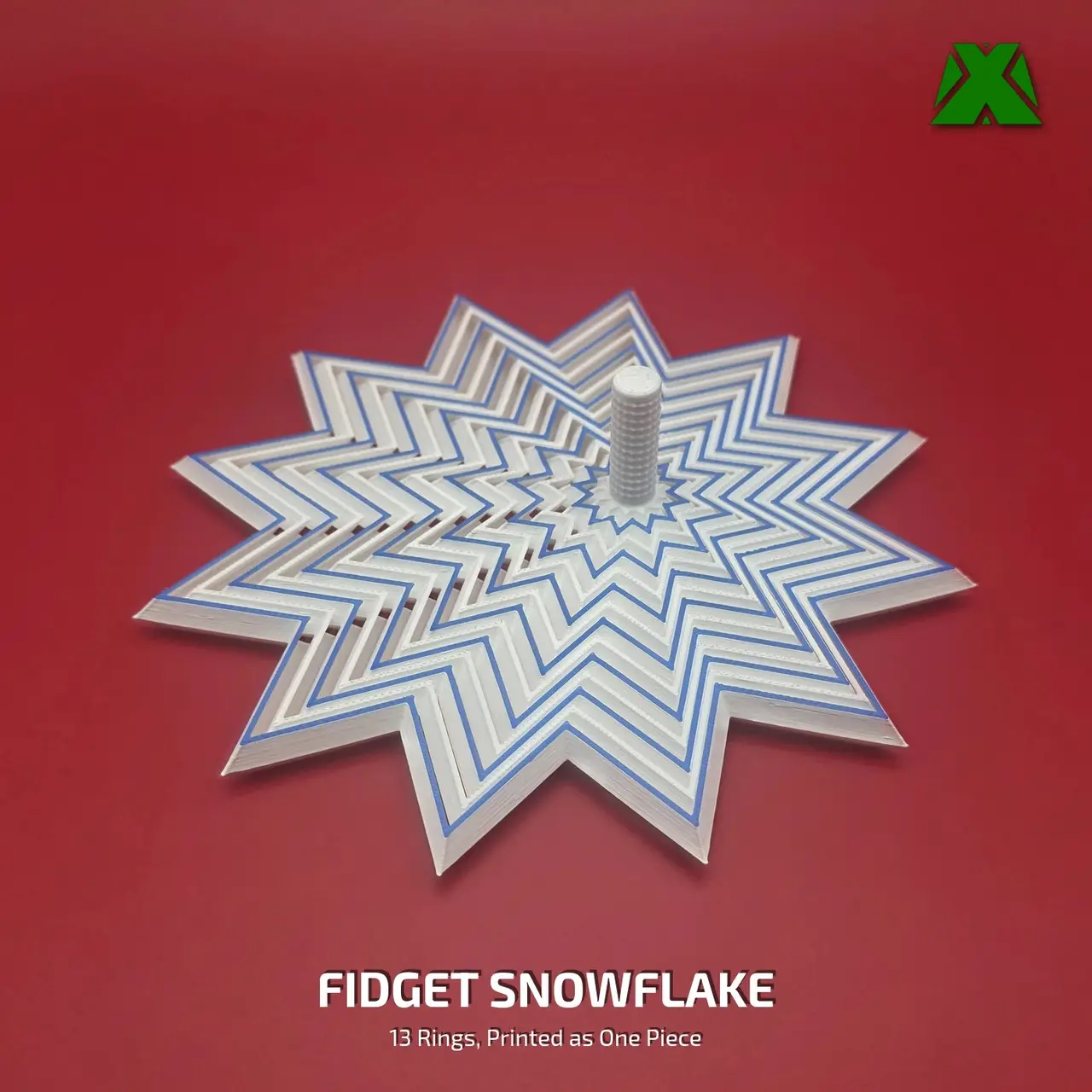 Fidget Snowflake — modelo 3D
