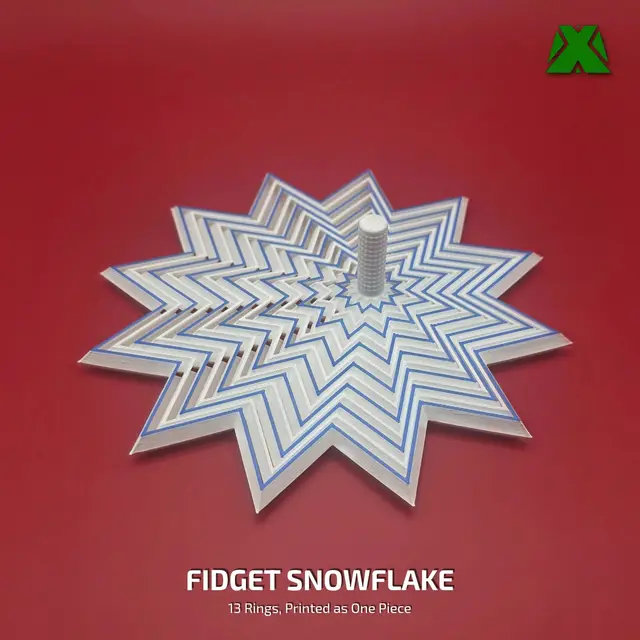 Fidget Snowflake — modelo 3D