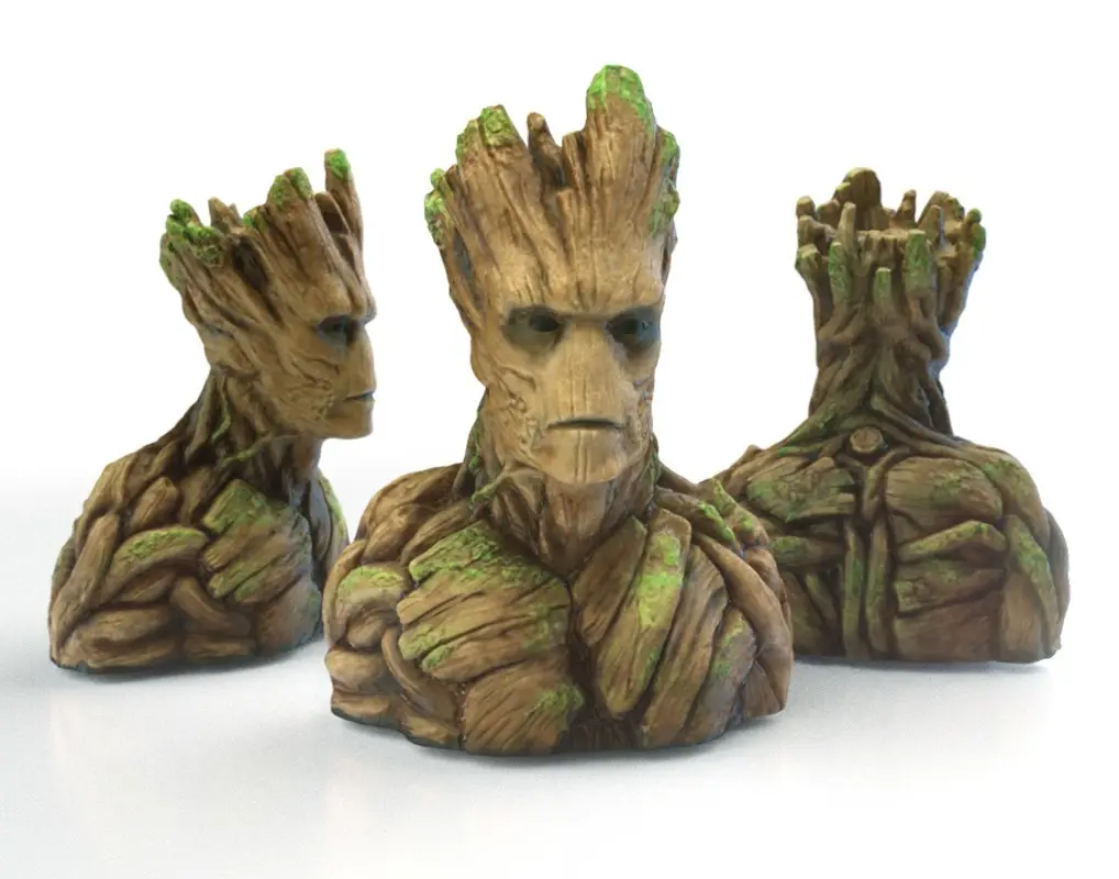 Groot Bust Sculpture — modelo 3D