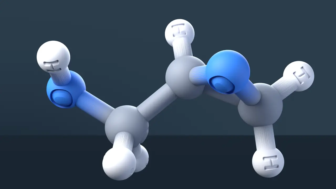 Glycidol 3D Molecular Model — CAS 556-52-5 — modelo 3D