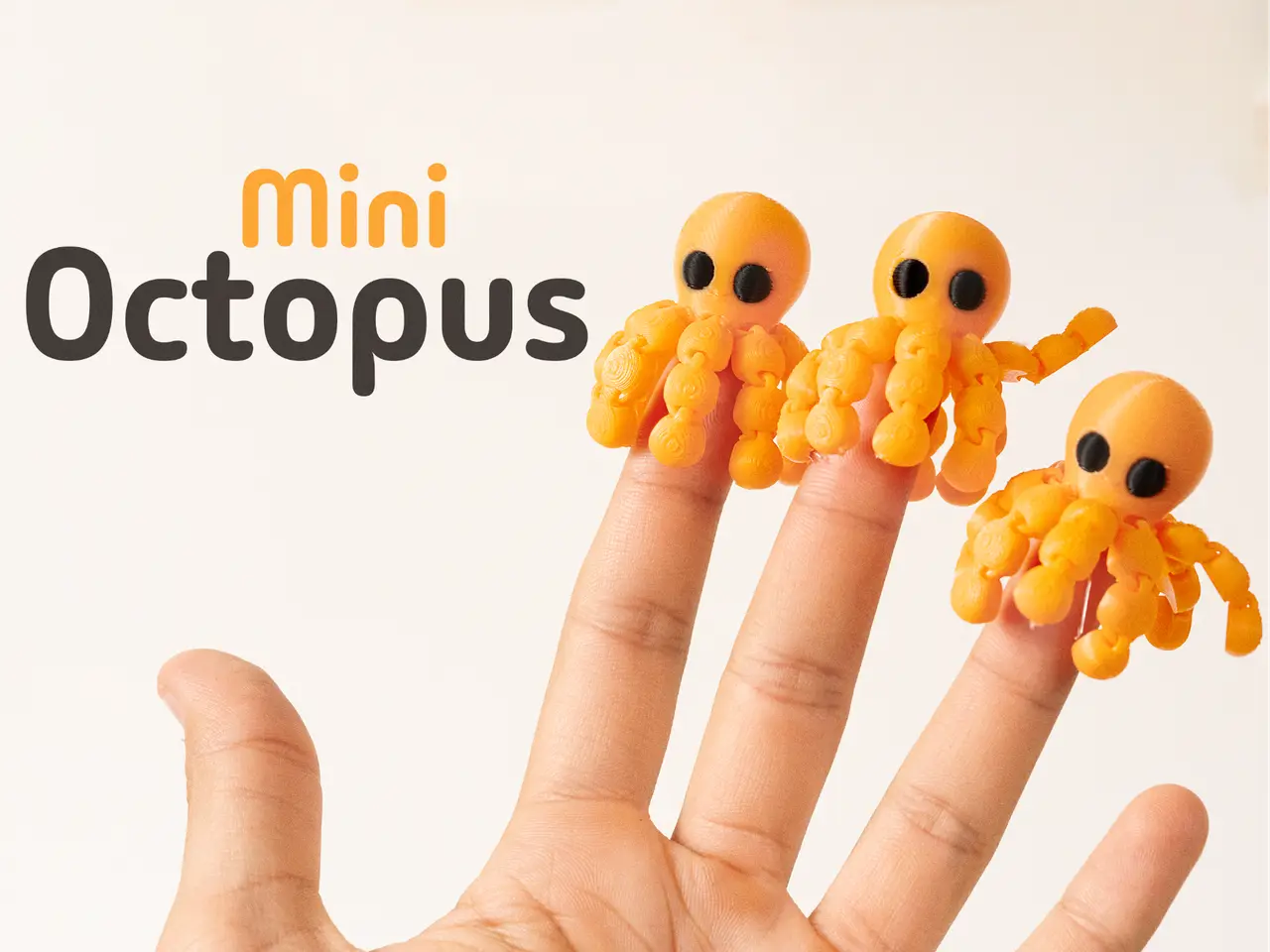 Mini Octopus – Articulated & Keychain — modelo 3D