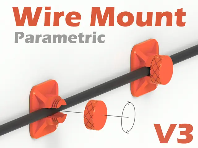 Electric Wire Wall Mount Collection V3 - 8 Variations ( Parametric ) — modelo 3D