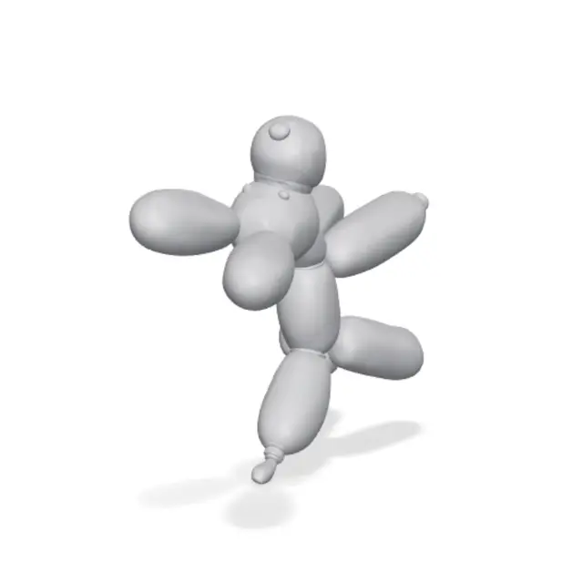 Balloon Dog | Multicolour & Single Colour — modelo 3D