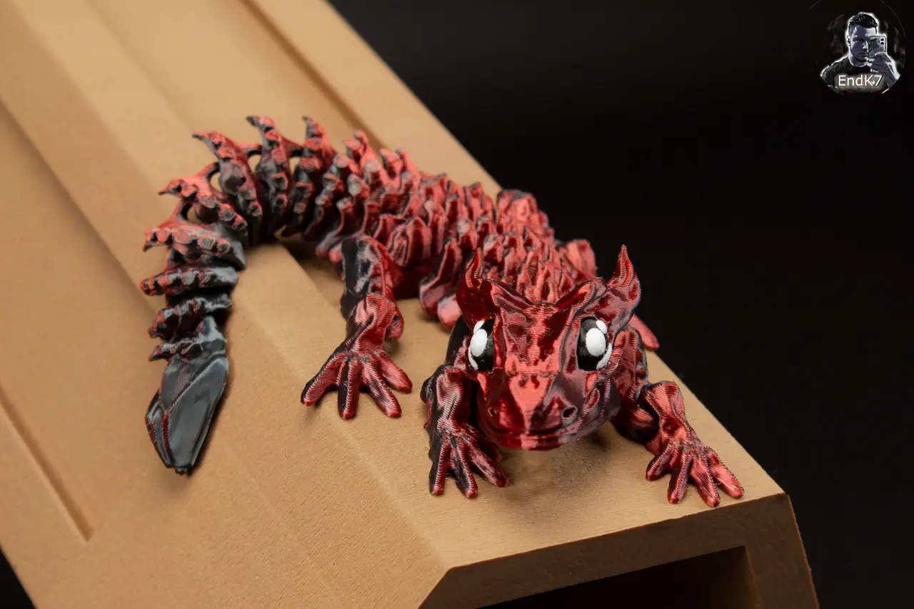 Glorious Baby Dragon - Articulated - Print in Place - No Supports - Flexible - Fantasy — modelo 3D