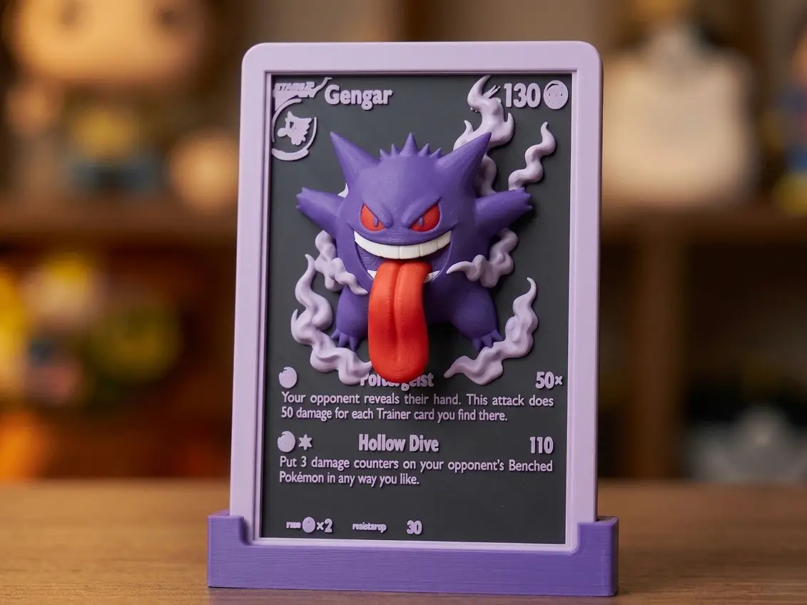 Gengar TCG Relief Card — modelo 3D