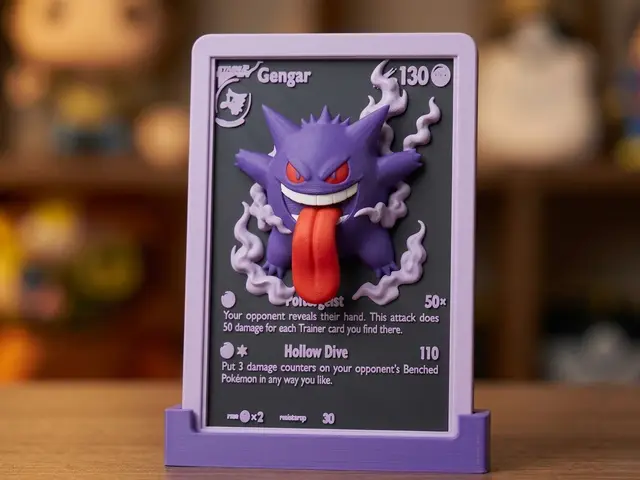 Gengar TCG Relief Card — modelo 3D
