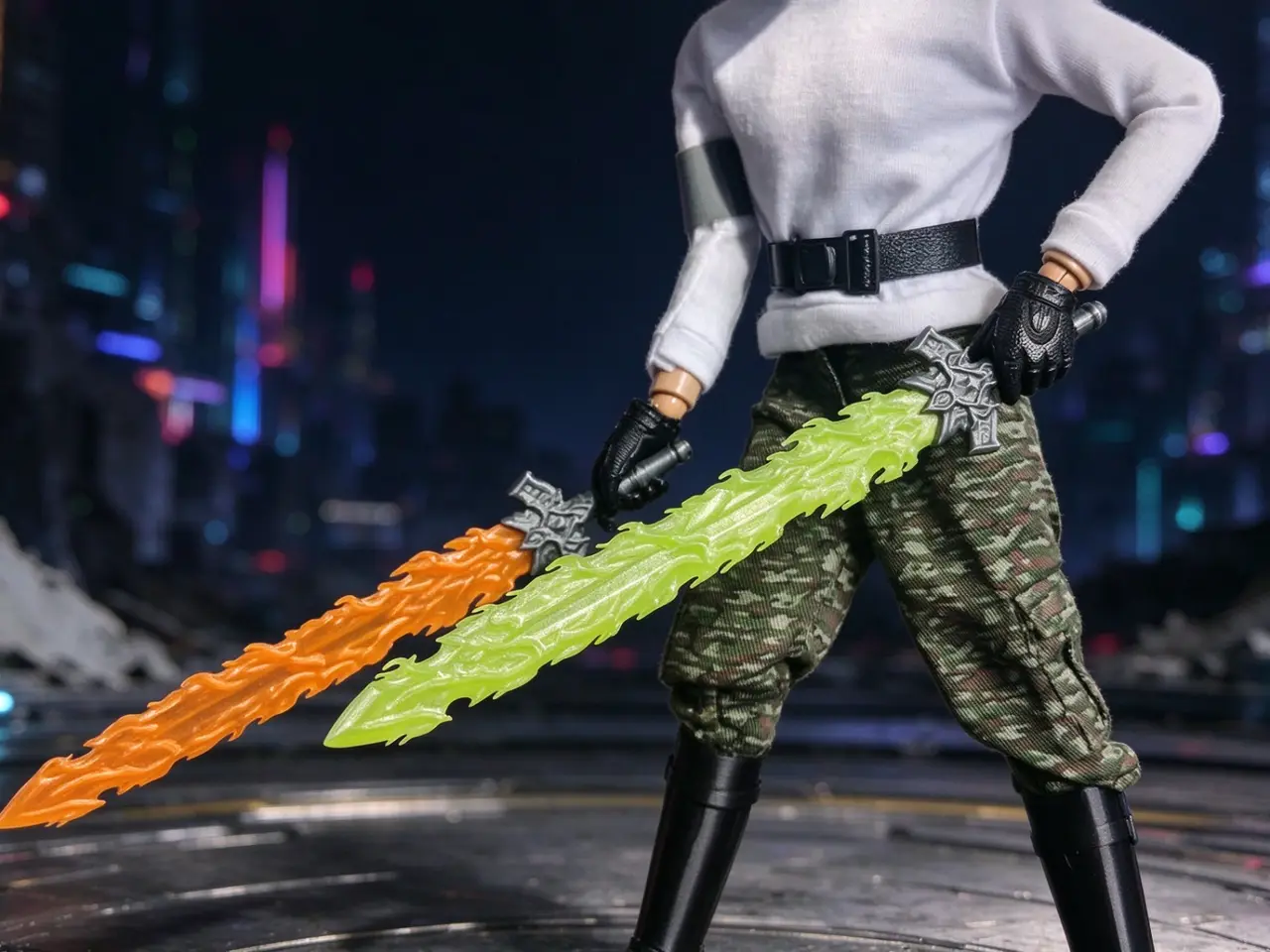 1:6兵人武器-特效火焰剑 — modelo 3D