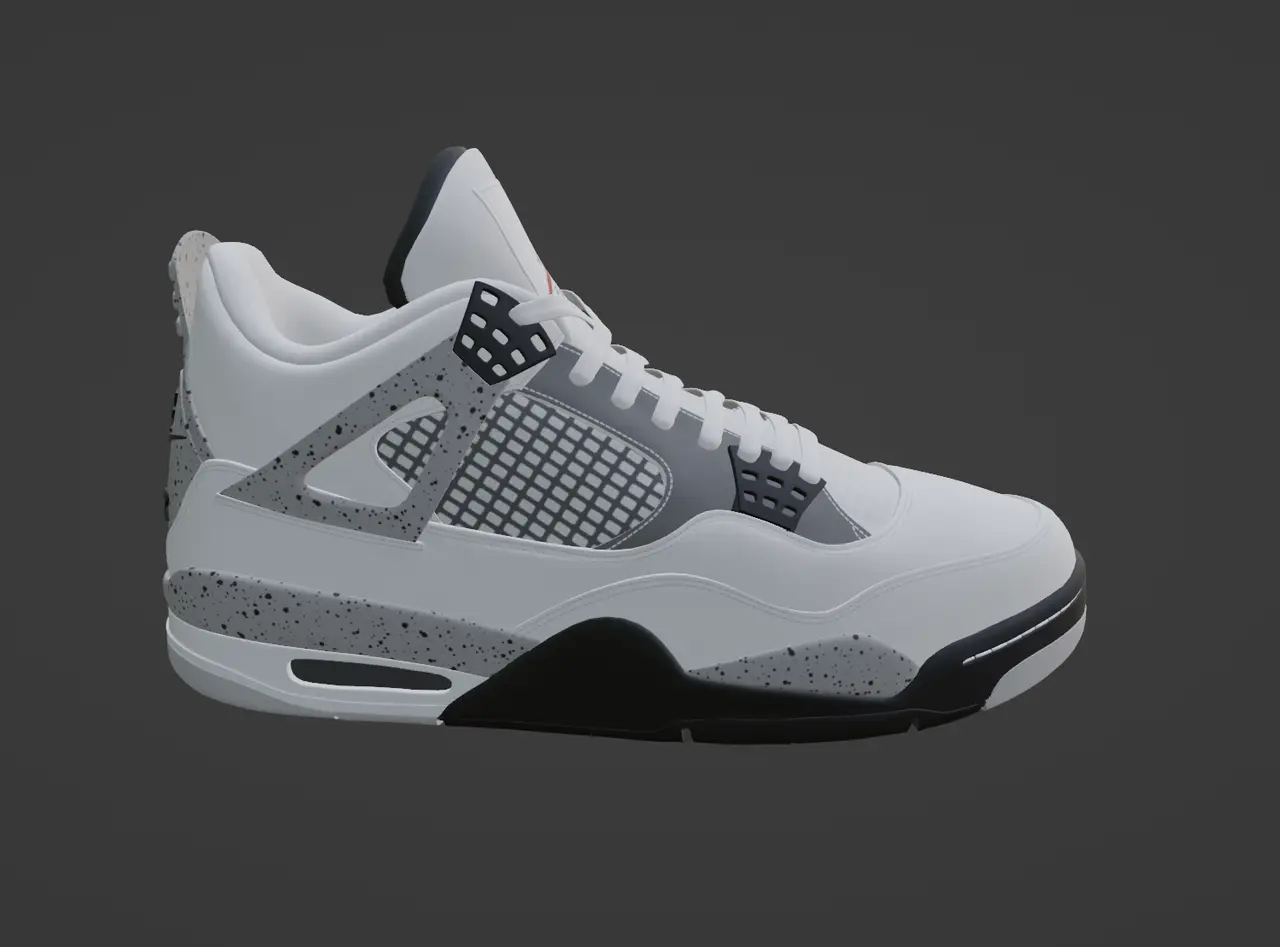 Nike air jordan 4 — modelo 3D