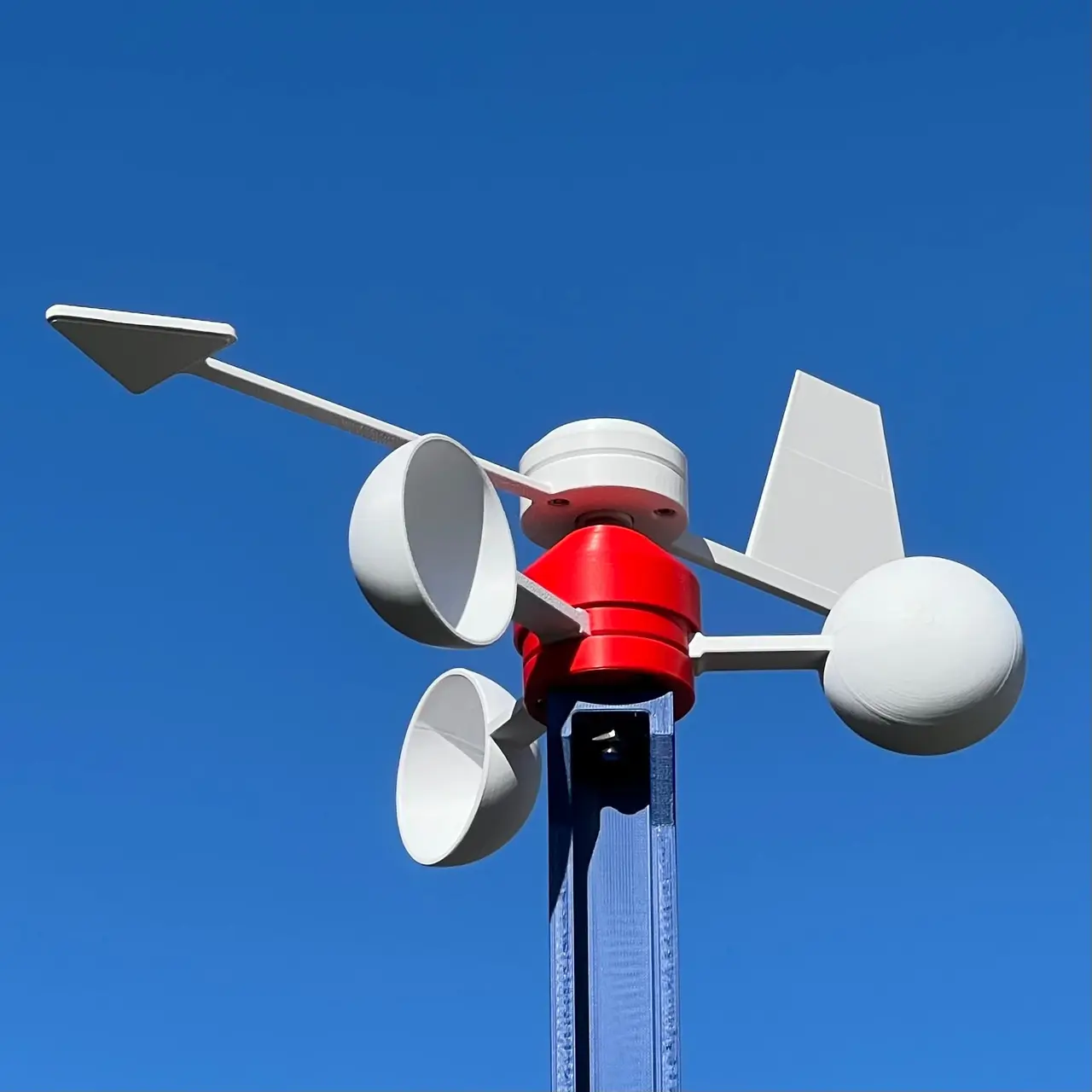 Anemometer Weathervane Combo with 2 Ball Bearings — modelo 3D
