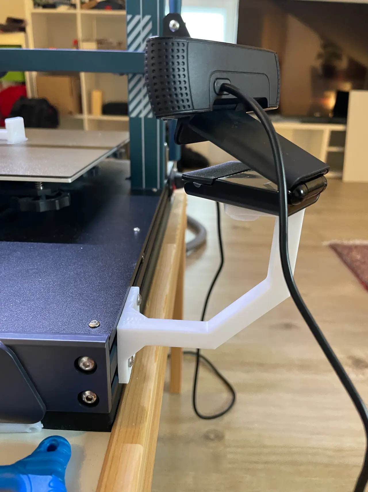 Camera mount for Elegoo Neptune 3 and Neptune 4 Pro Plus Max (Display Replacement - Klipper Webcam) — modelo 3D
