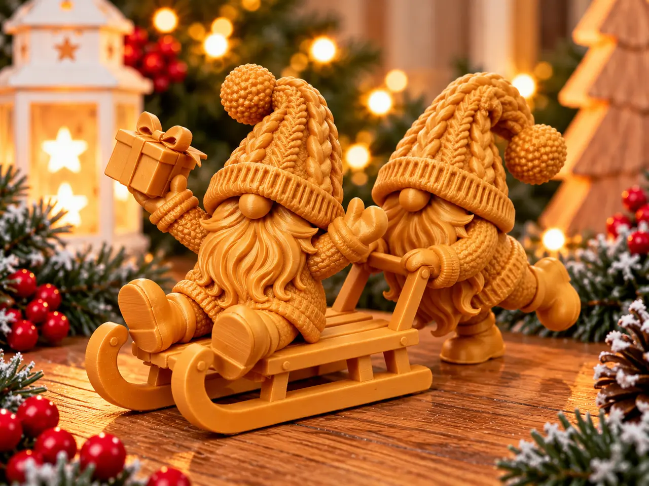 Christmas Gnomes on a Sleigh — modelo 3D