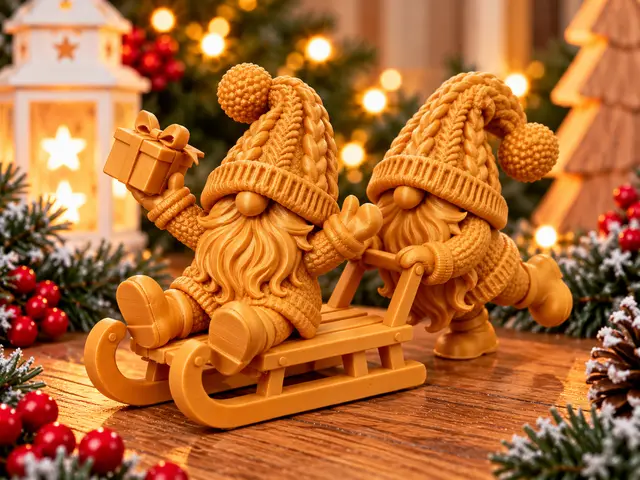Christmas Gnomes on a Sleigh — modelo 3D