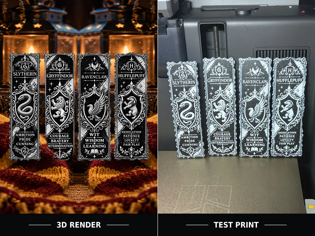 bookmark HP Hogwarts Houses — modelo 3D