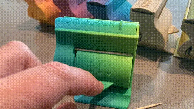 Toothpick Dispenser - Print in Place - No Supports — modelo 3D
