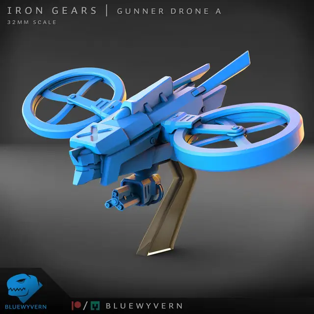 Iron Gears - Gunner Drone A — modelo 3D