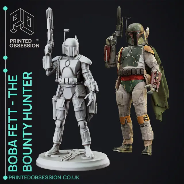 Star Wars - Boba Fett The Bounty Hunter - 75 mm scale model — modelo 3D