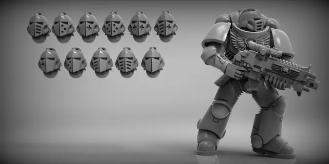 sci-fi Knight helmets - thankyou for 1000 followers! — modelo 3D