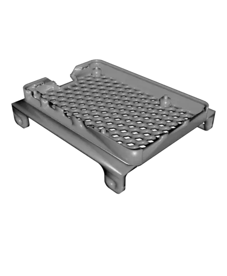 Malolo's Raspberry Pi 4 case bottom with SSD/HDD 2.5" mount — modelo 3D