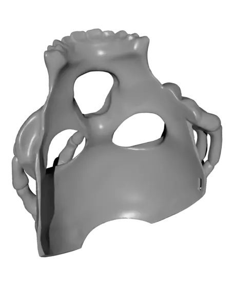 Skeleton hands skull mask — modelo 3D