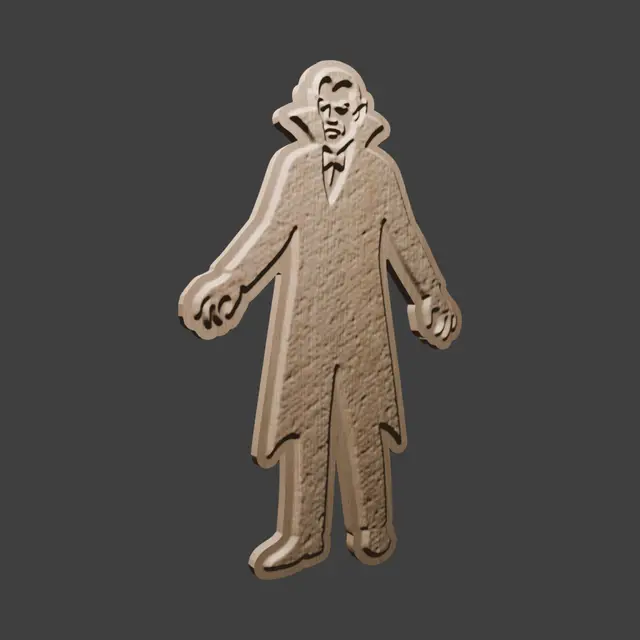 FREE Vampire Dracula Halloween Series 3D Relief Wall Art STL Model for CNC & 3D Printing — modelo 3D