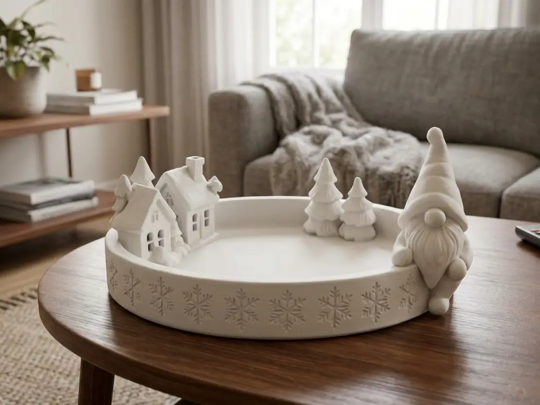 Holiday decorative Christmas catchall tray — modelo 3D