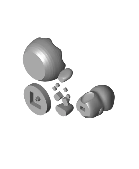 Platypus Clicker & Keychain (Separated Parts) — modelo 3D
