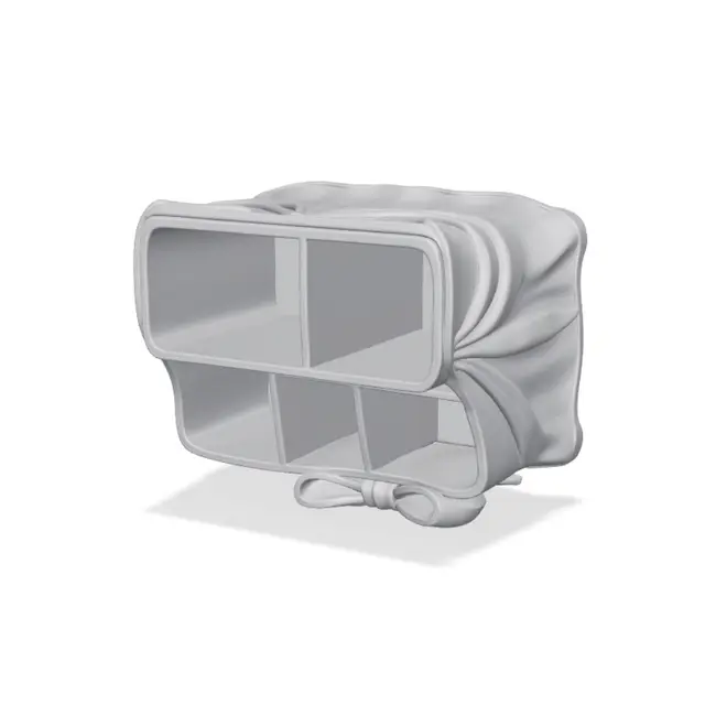 Elegant Bow Desk Organizer with Drape Details — modelo 3D
