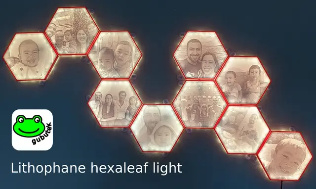 Lithophane Hexaleaf LED panel — modelo 3D