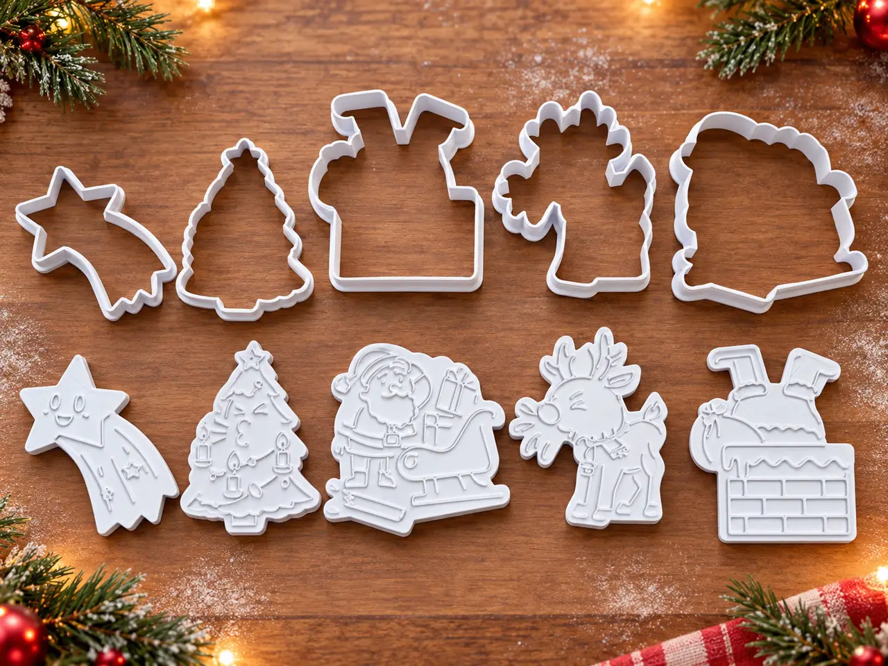 Christmas Cookie Cutter Weihnachts-Ausstechformen — modelo 3D