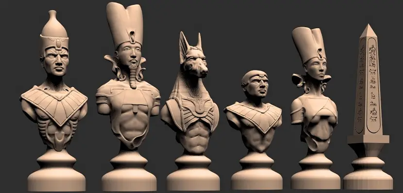 EGYPTIAN CHESS — modelo 3D