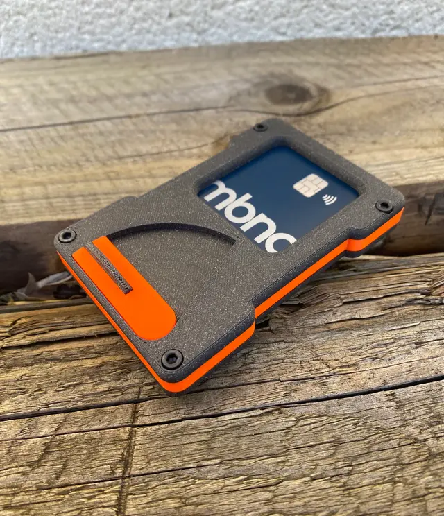 Pop-up credit card wallet spreader with coin/cash storage — modelo 3D