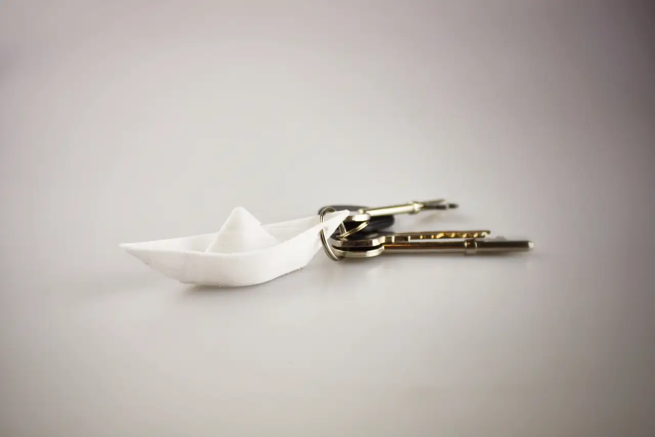 Paperboat keychain — modelo 3D