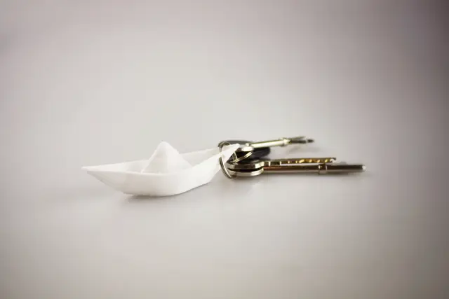 Paperboat keychain — modelo 3D