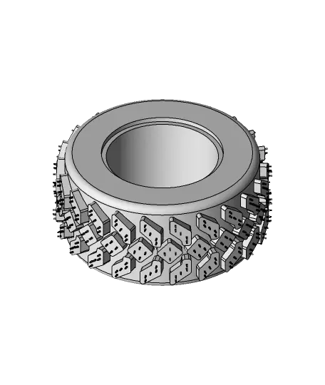RC Truck Tyre with Treads — modelo 3D
