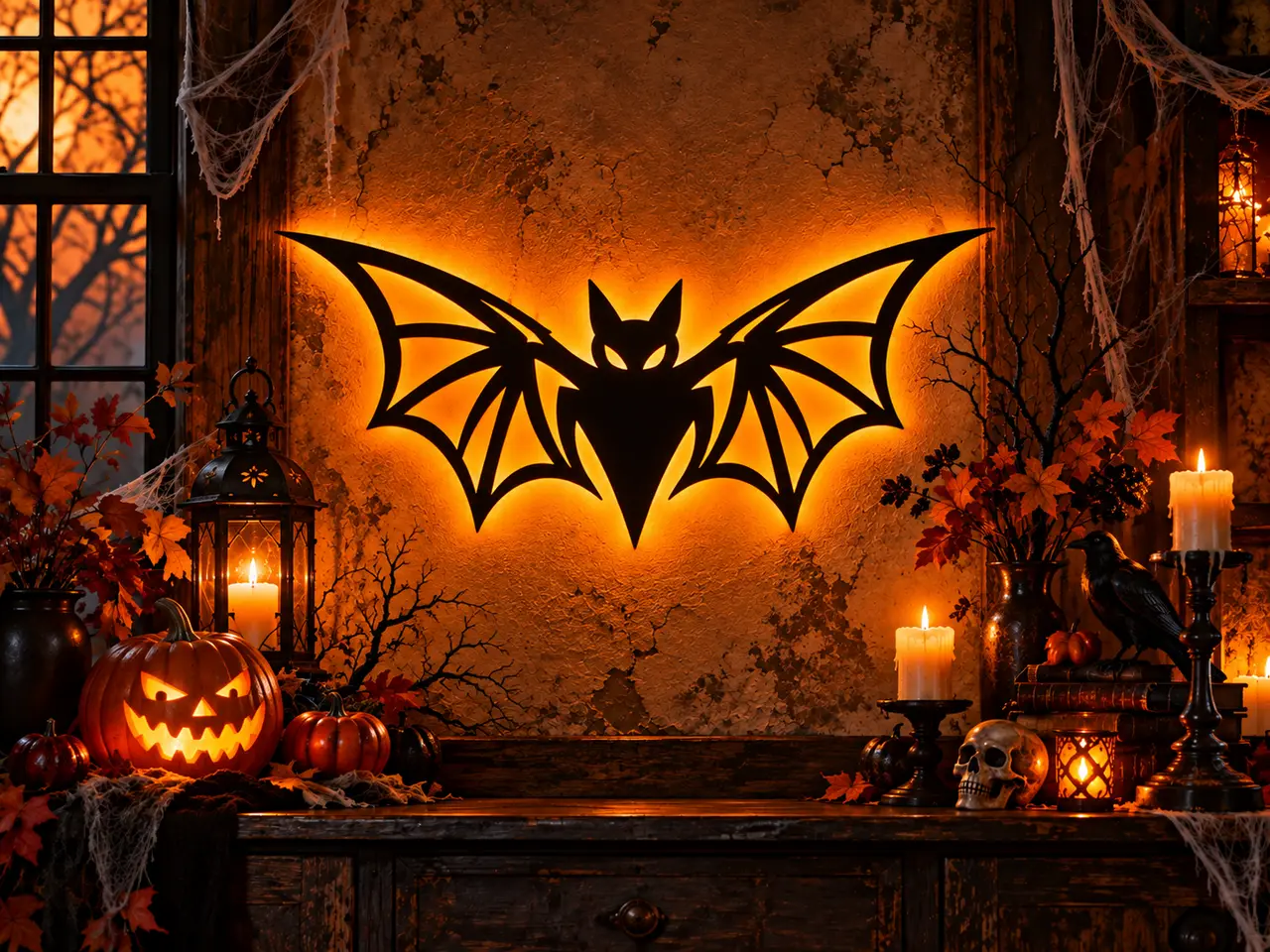 Halloween Bat Wall Art – Spooky Flying Bat Decoration — modelo 3D