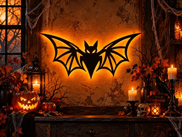 Halloween Bat Wall Art – Spooky Flying Bat Decoration — modelo 3D
