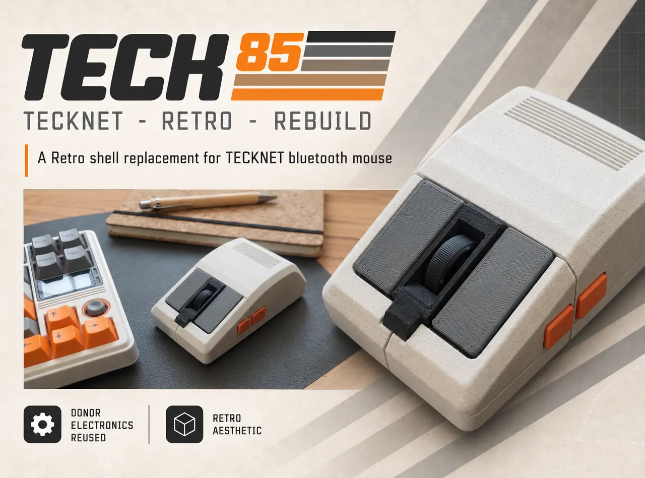 TECK 85 - Retro TeckNet Mouse Rehousing Project — modelo 3D