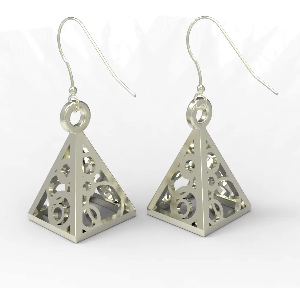 Pyramid Earrings/Pendant — modelo 3D