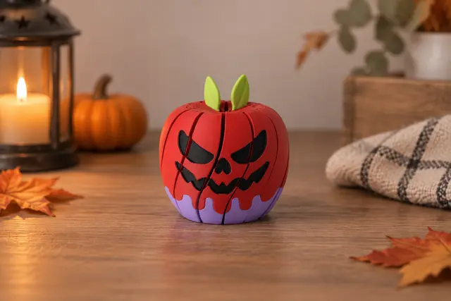 Jack-O’-Apple Twisty Ball – Halloween Fidget Toy — modelo 3D