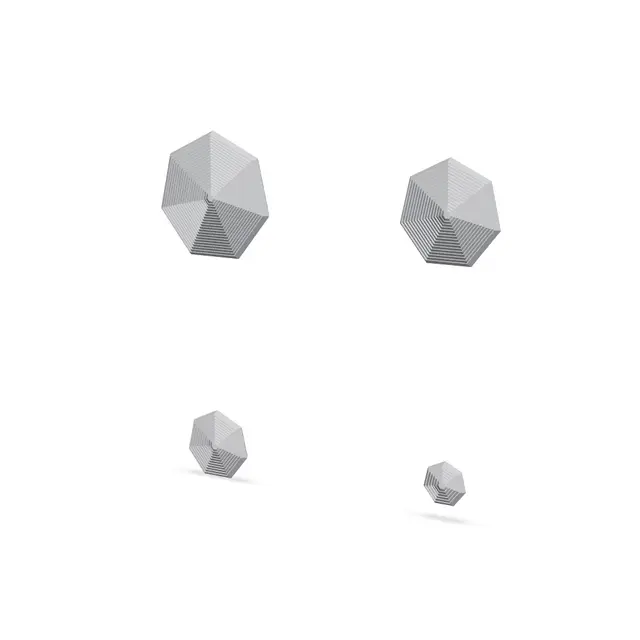 Fractal Heptagon Fidget Toy - 4 Sizes — modelo 3D