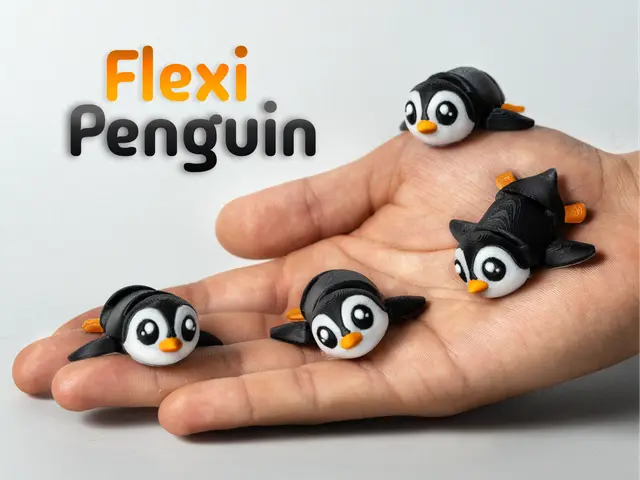 Tuxi the penguin – Articulated & keychain — modelo 3D