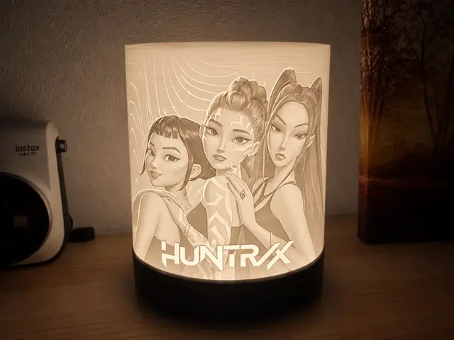 Demon Hunters Lithophane 360° Lamp — modelo 3D