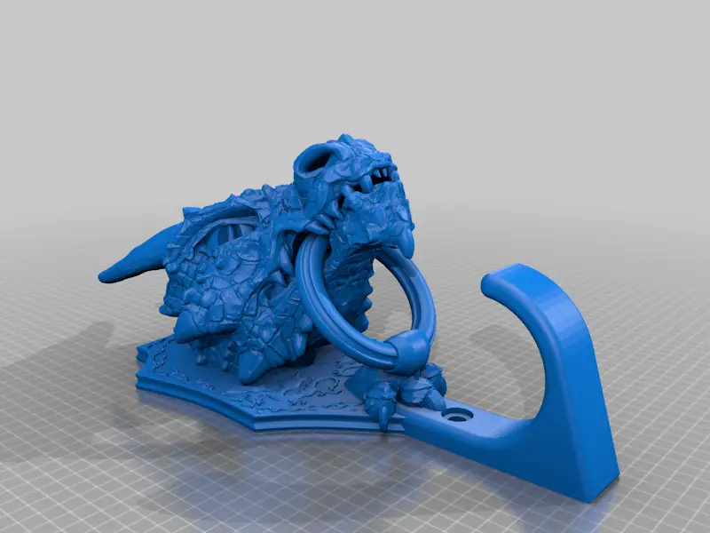 Dragon Head wall hook (remix) — modelo 3D
