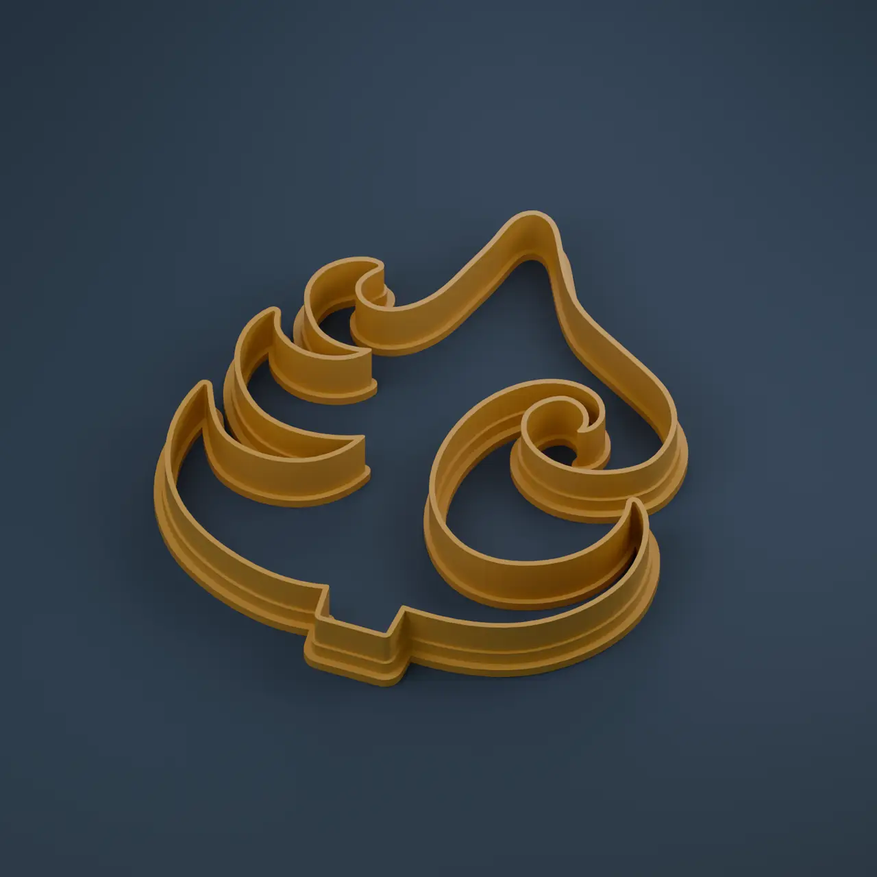 Swirled Christmas Tree Cookie Cutter — modelo 3D