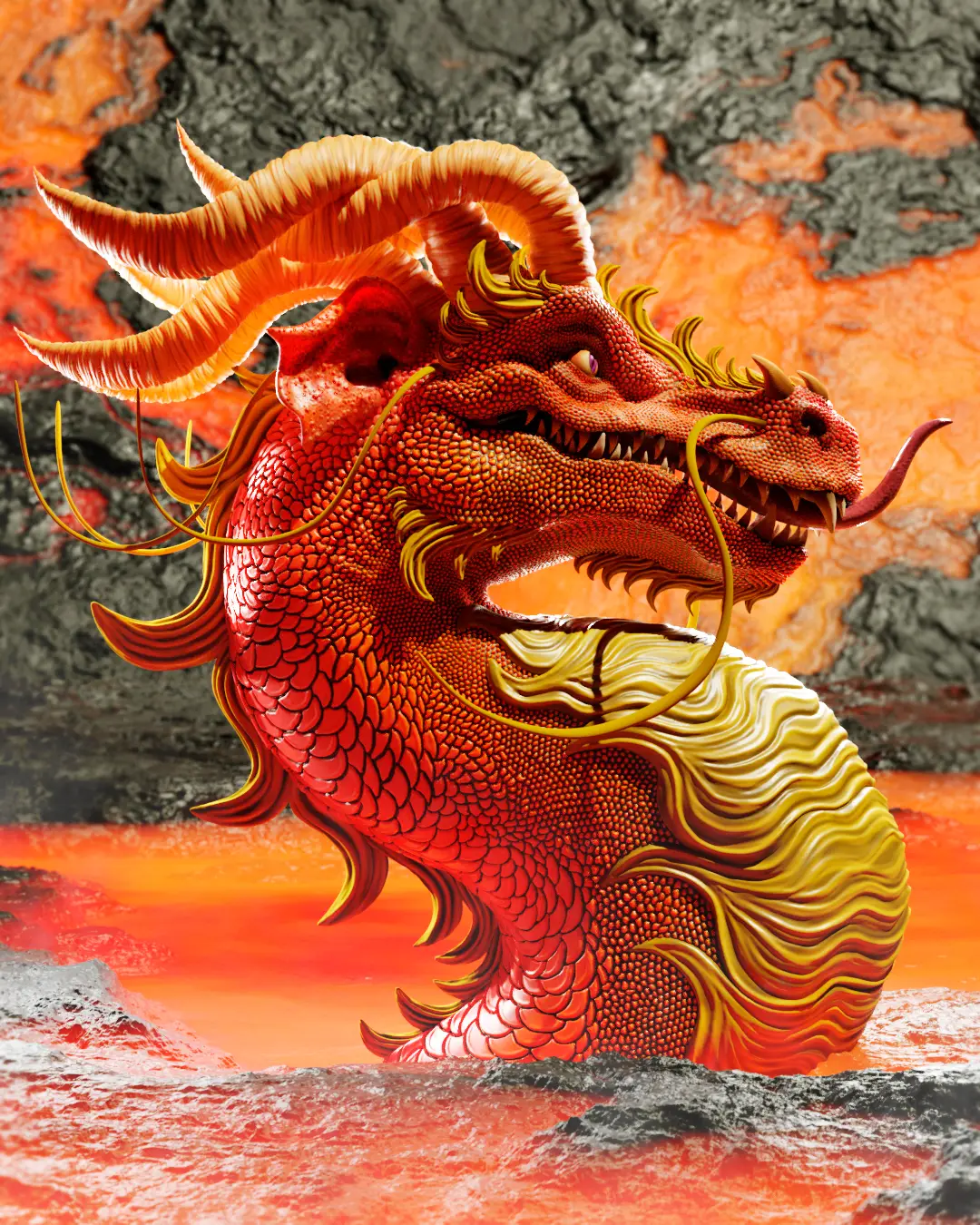 Dragon — modelo 3D