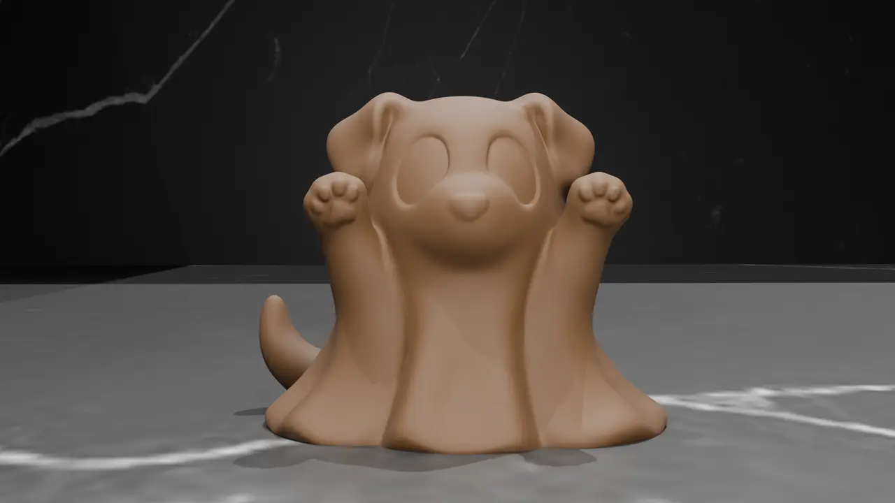 Halloween Ghost Dog - Tea Light — modelo 3D