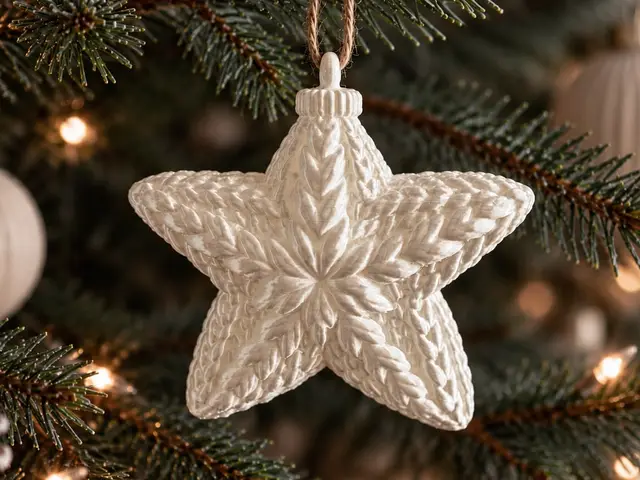 Knitted Christmas Star Ornament – Braided Yarn — modelo 3D